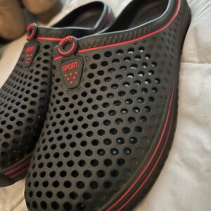 Sporto Black and Red Men's Sandals